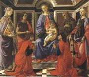 Sandro Botticelli Madonna enthroned with Child and Saints (mk36) Sweden oil painting reproduction